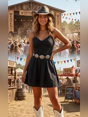 61. Japna Black Mini Dress